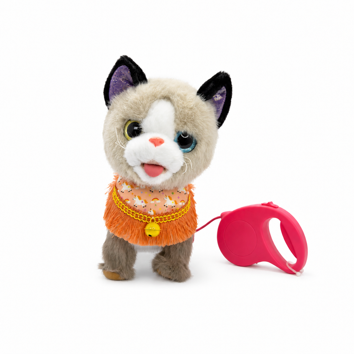 Gato Paseador Interactivo con Correa Repite Voz Recargable