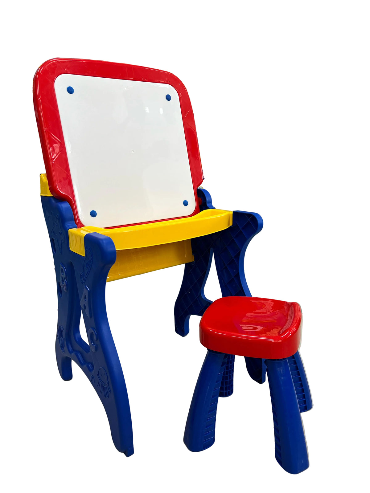 Escritorio Multifuncional Infantil con Tablero y Banquito