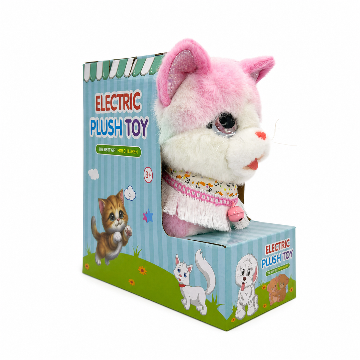 Gato Paseador Interactivo con Correa Repite Voz Recargable