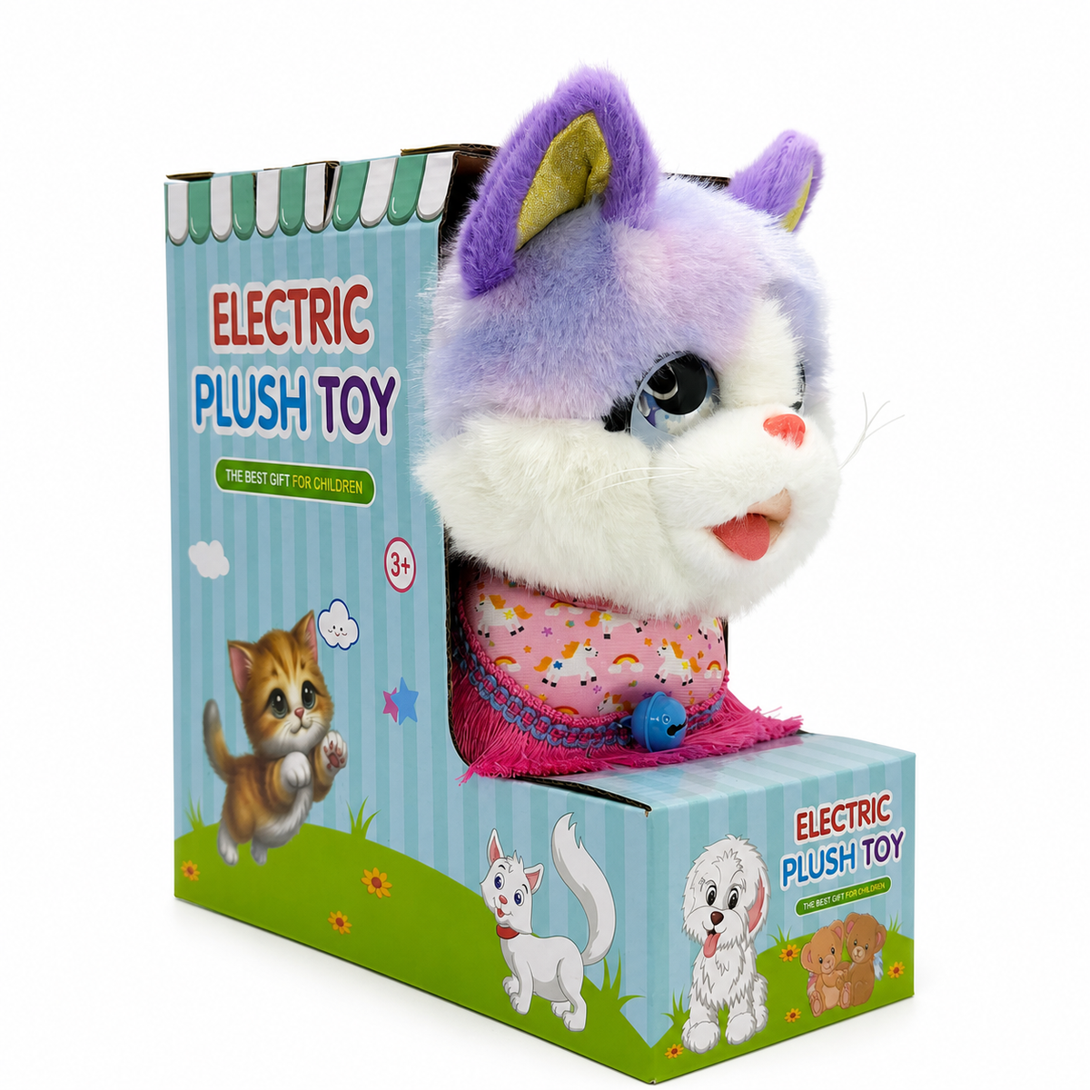 Gato Paseador Interactivo con Correa Repite Voz Recargable