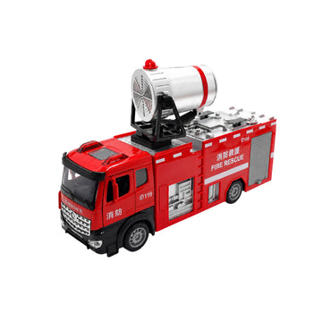 Carro Bombero Escala 1:24 con Luces, Sonido y Simulación de Humo