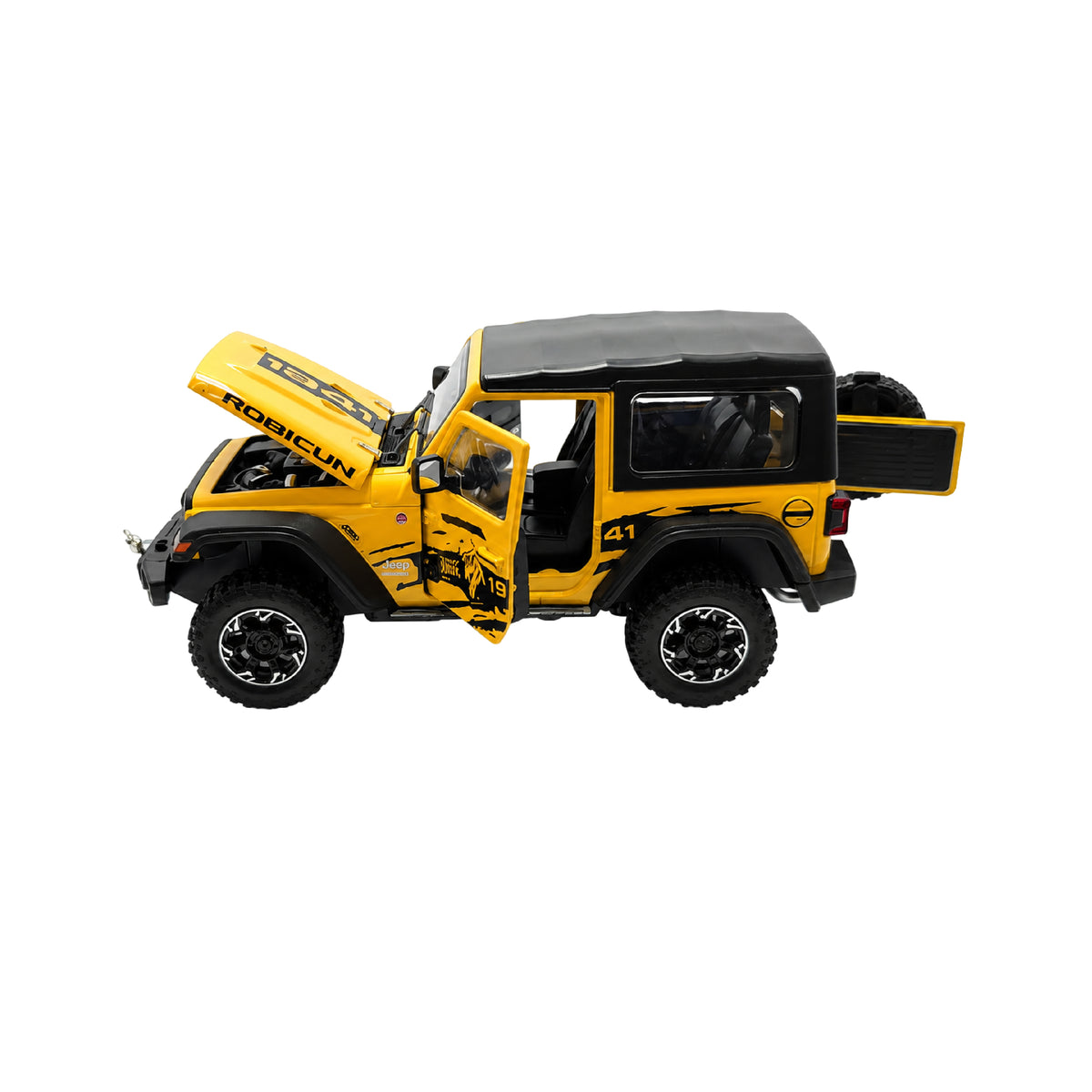 Jeep Wrangler Rubicon Escala 1:24 Coleccionable con Luces y Sonido