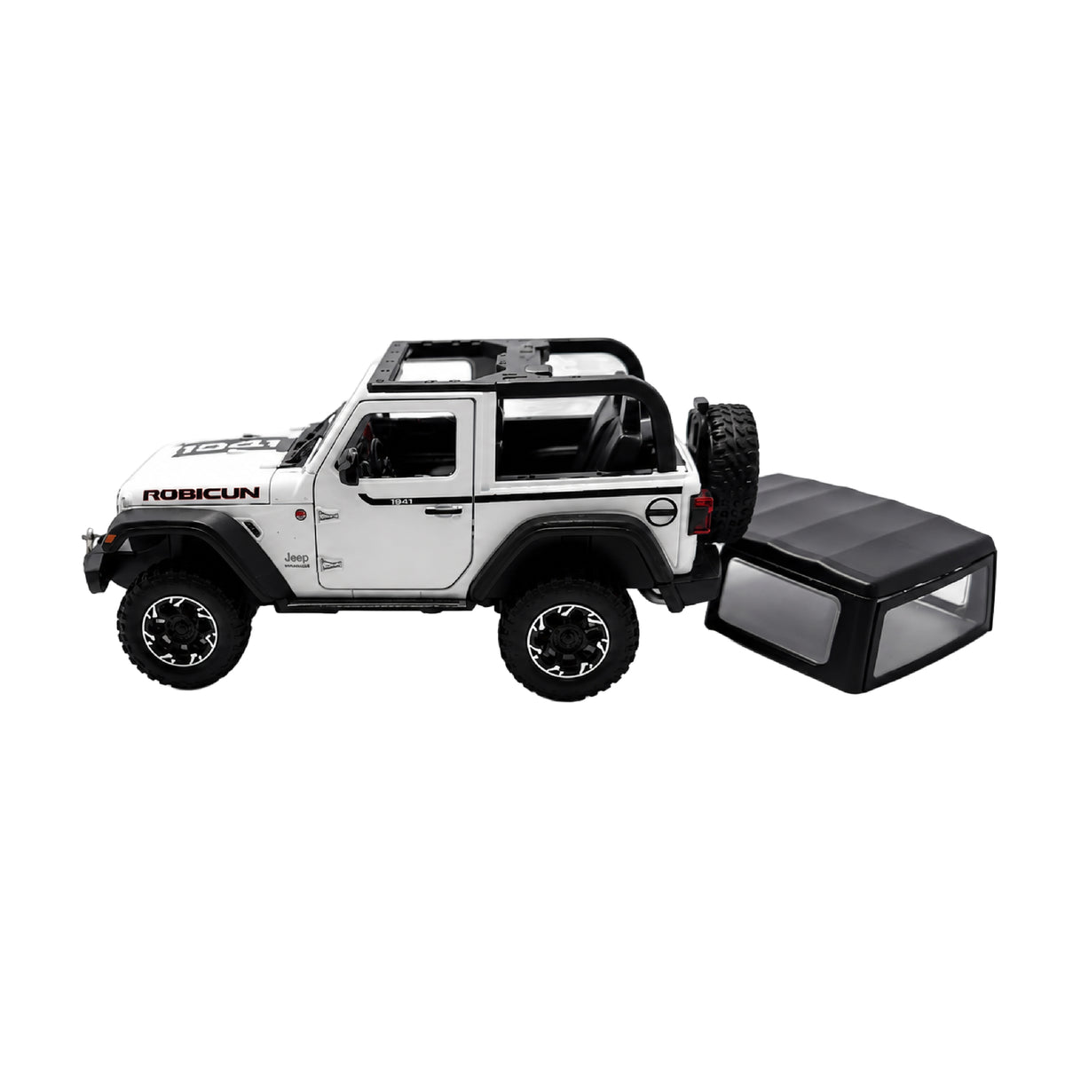 Jeep Wrangler Rubicon Escala 1:24 Coleccionable con Luces y Sonido