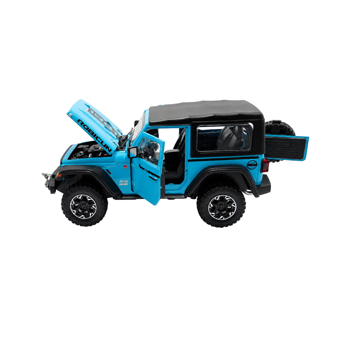 Jeep Wrangler Rubicon Escala 1:24 Coleccionable con Luces y Sonido