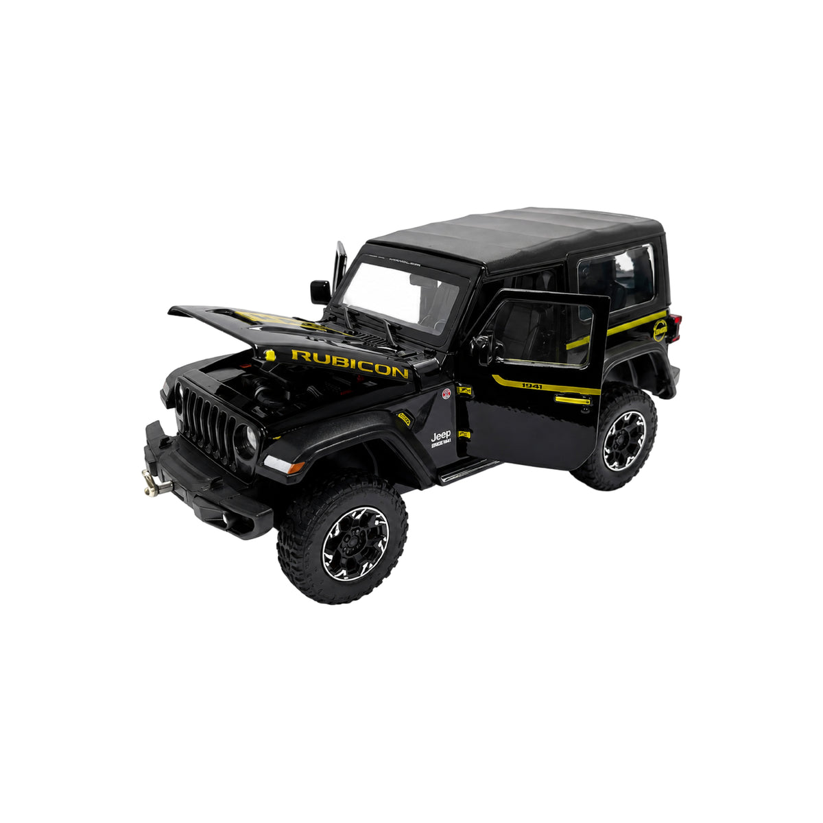 Jeep Wrangler Rubicon Escala 1:24 Coleccionable con Luces y Sonido