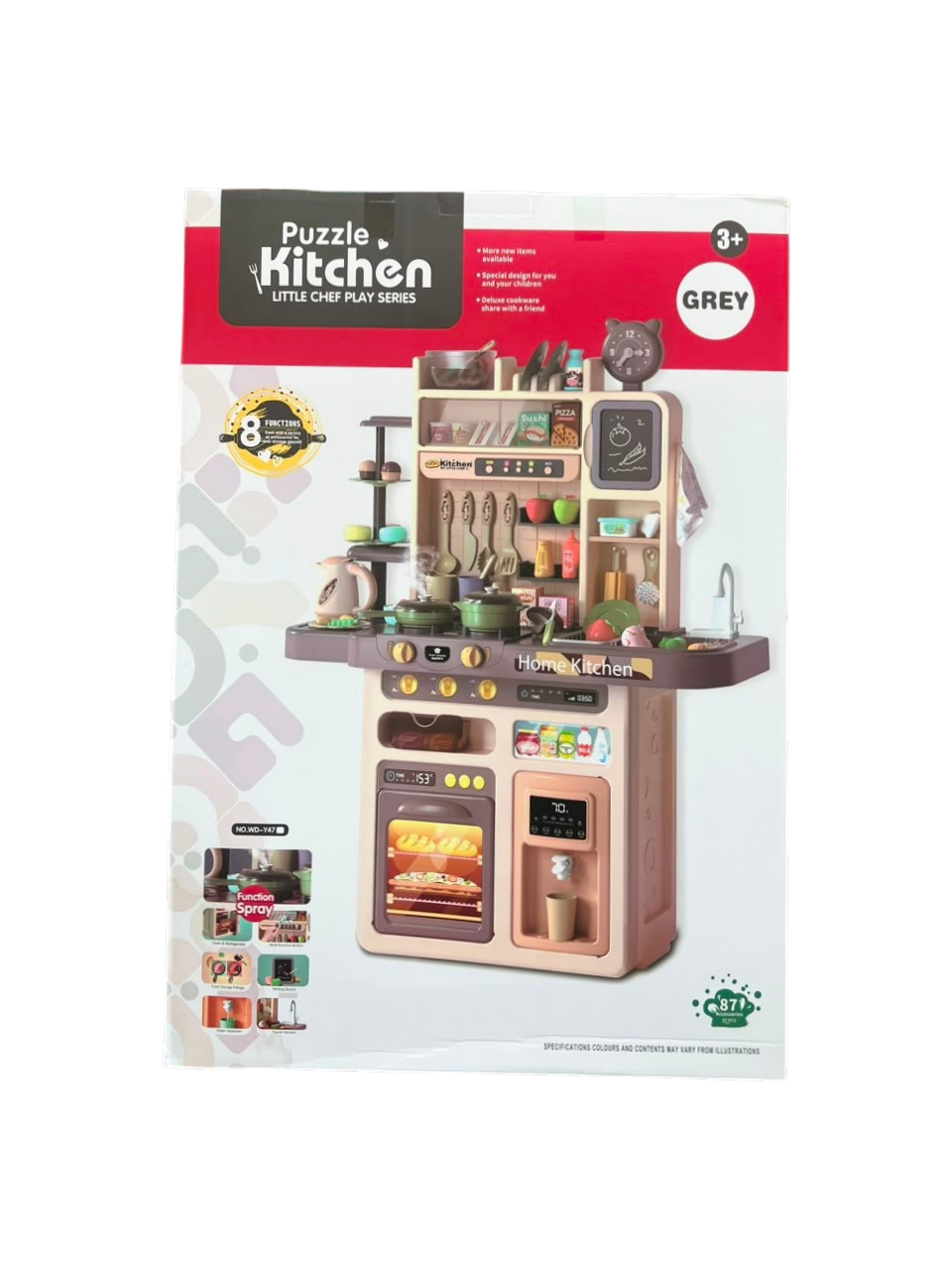 Cocina Infantil 87 Piezas con Luces, Sonido, Simulación Humo y Agua Real