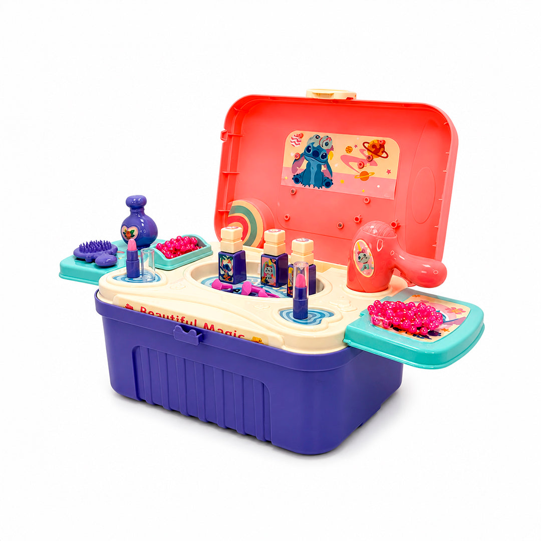 Maleta Tocador Stitch 3 en 1 con Luz, Música y Accesorios de Belleza