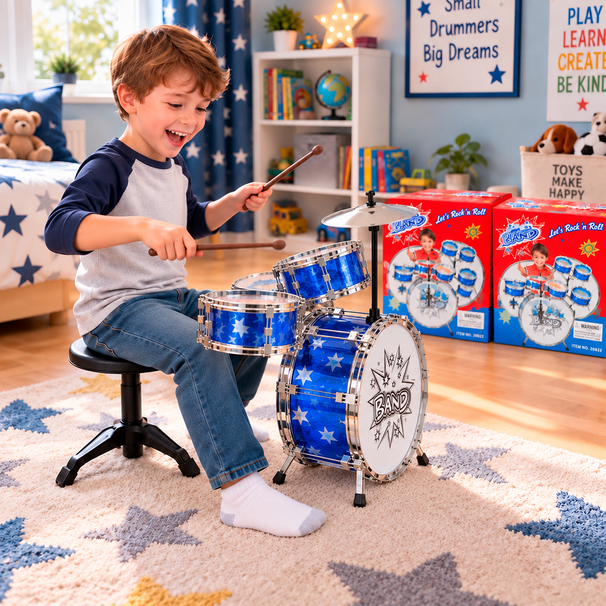 Batería Musical Infantil Big Band 8 Piezas