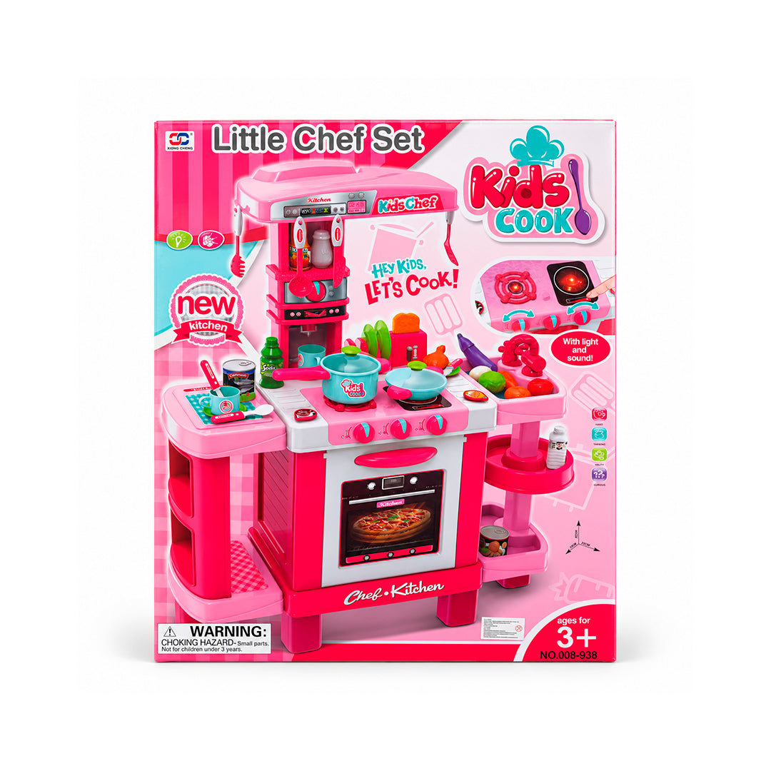 Cocina Infantil Kids Cook Fucsia con Luces, Sonidos y Accesorios