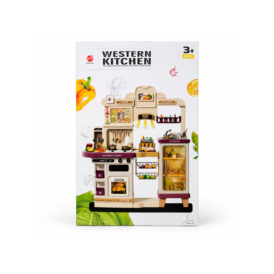 Mega Cocina Infantil 93 Pcs con Parrilla, Luces y Sonidos