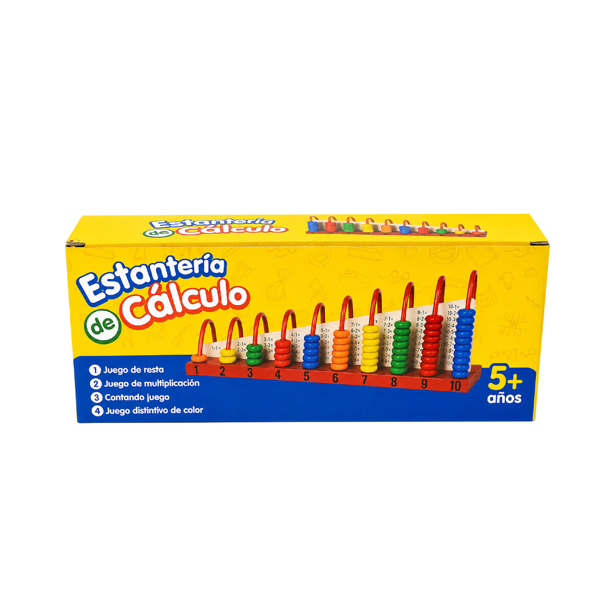 Ábaco Didáctico de Madera 30 cm Caja