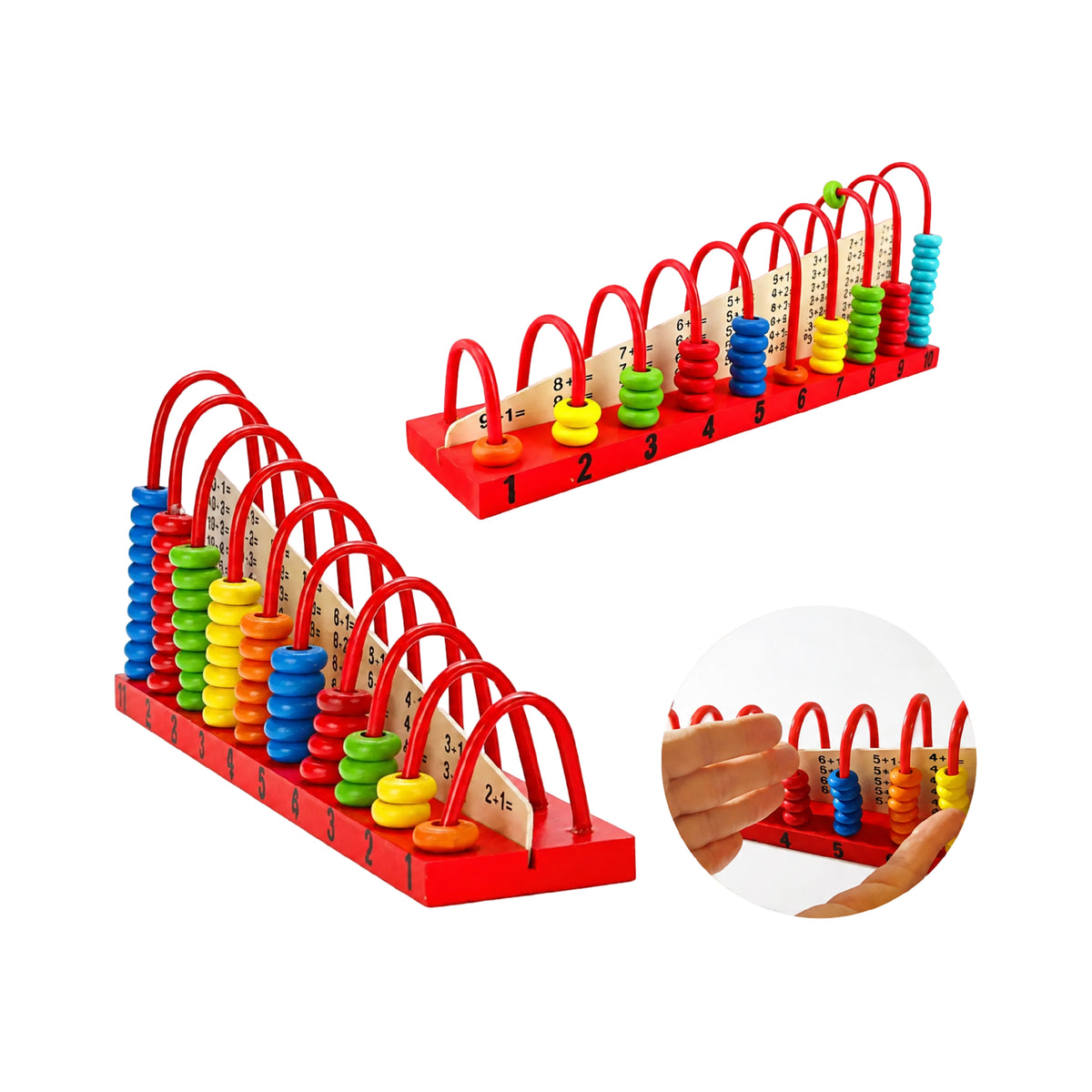 Ábaco Didáctico de Madera 30 cm Caja