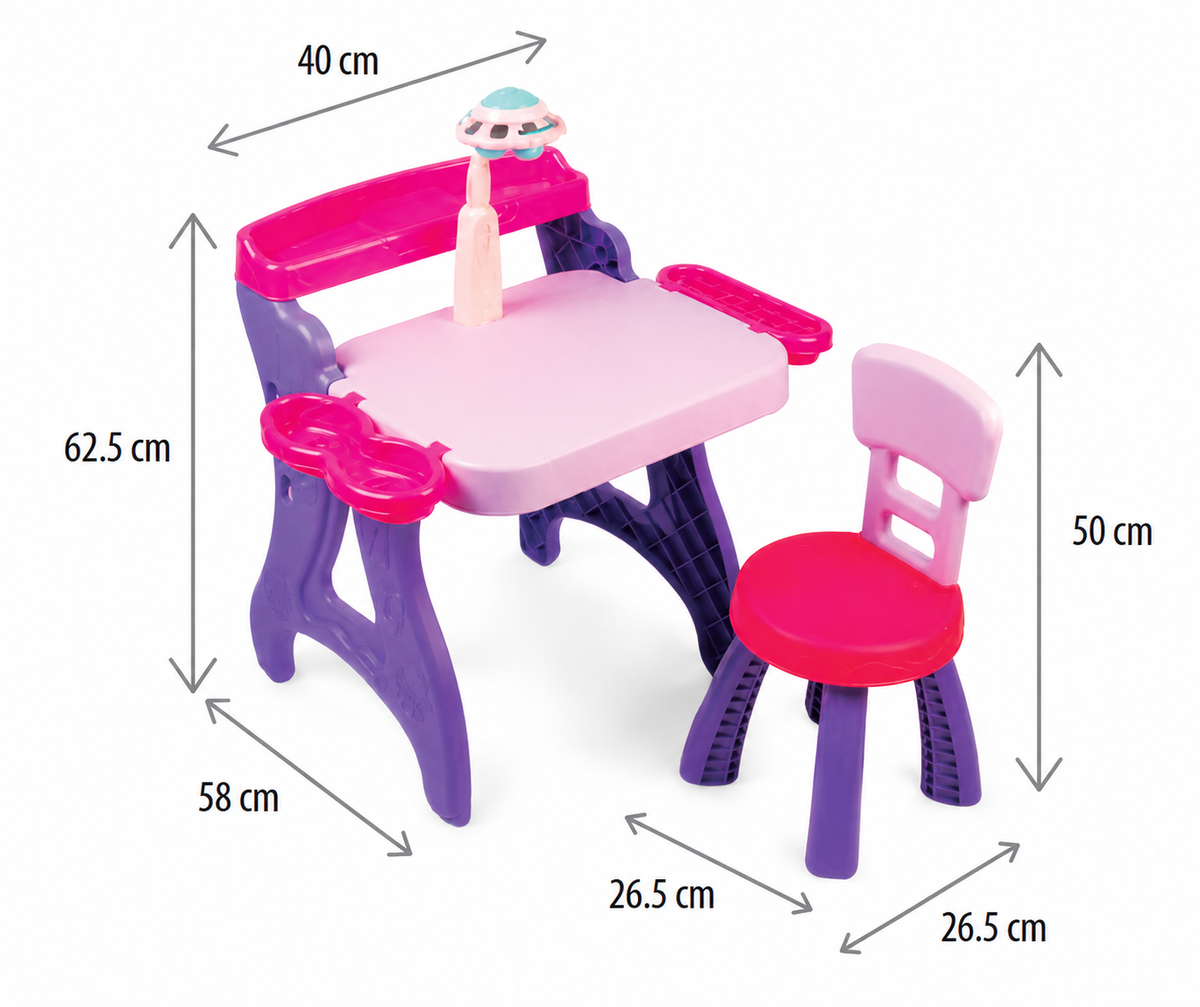 Mesa Proyector Infantil Desarmable Armaty con Silla