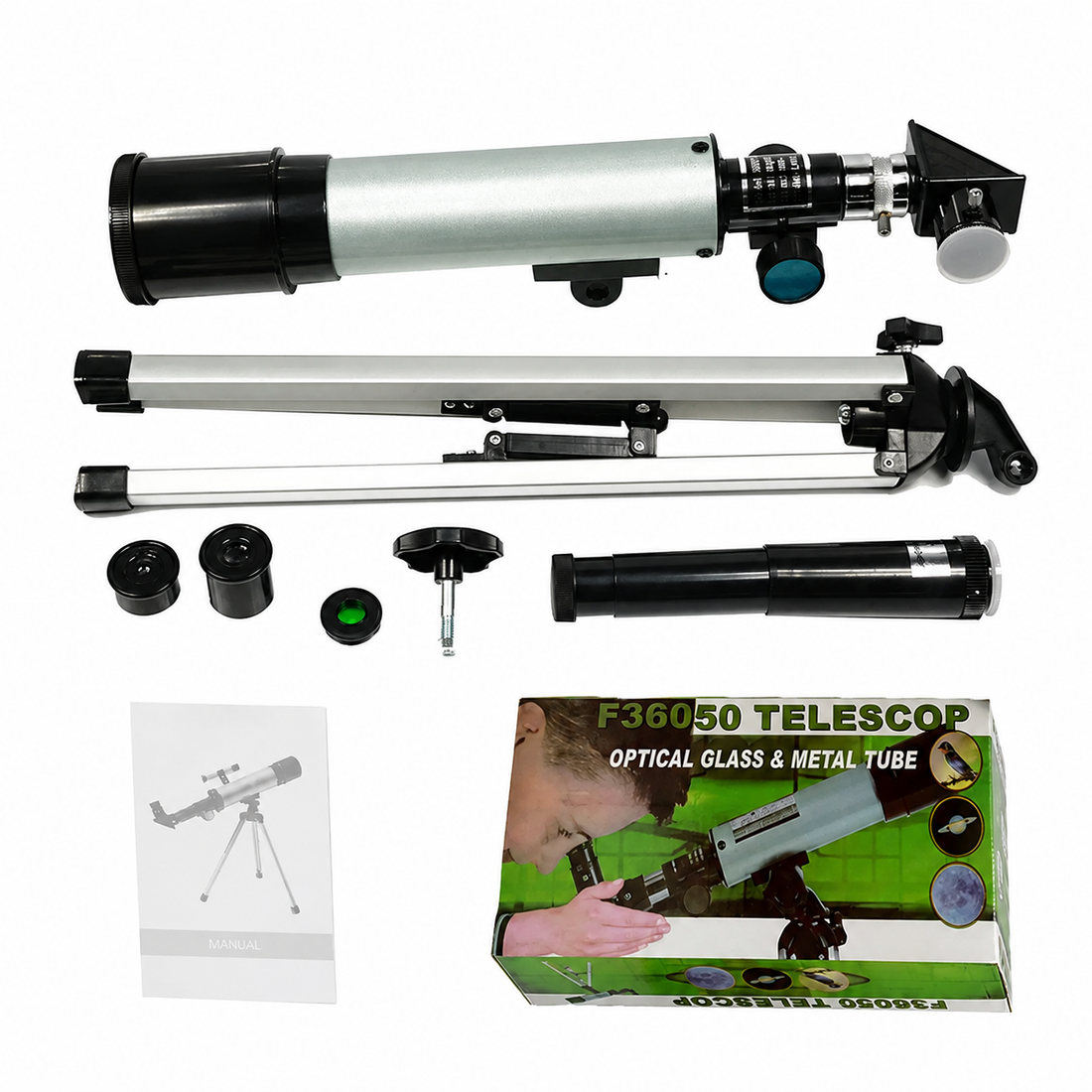 Telescopio Astronómico Refractor F36050M 50 mm con Trípode