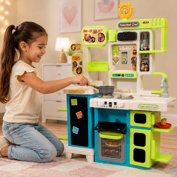 Cocina Chef Home 120 Piezas Verde con Luces y Sonidos