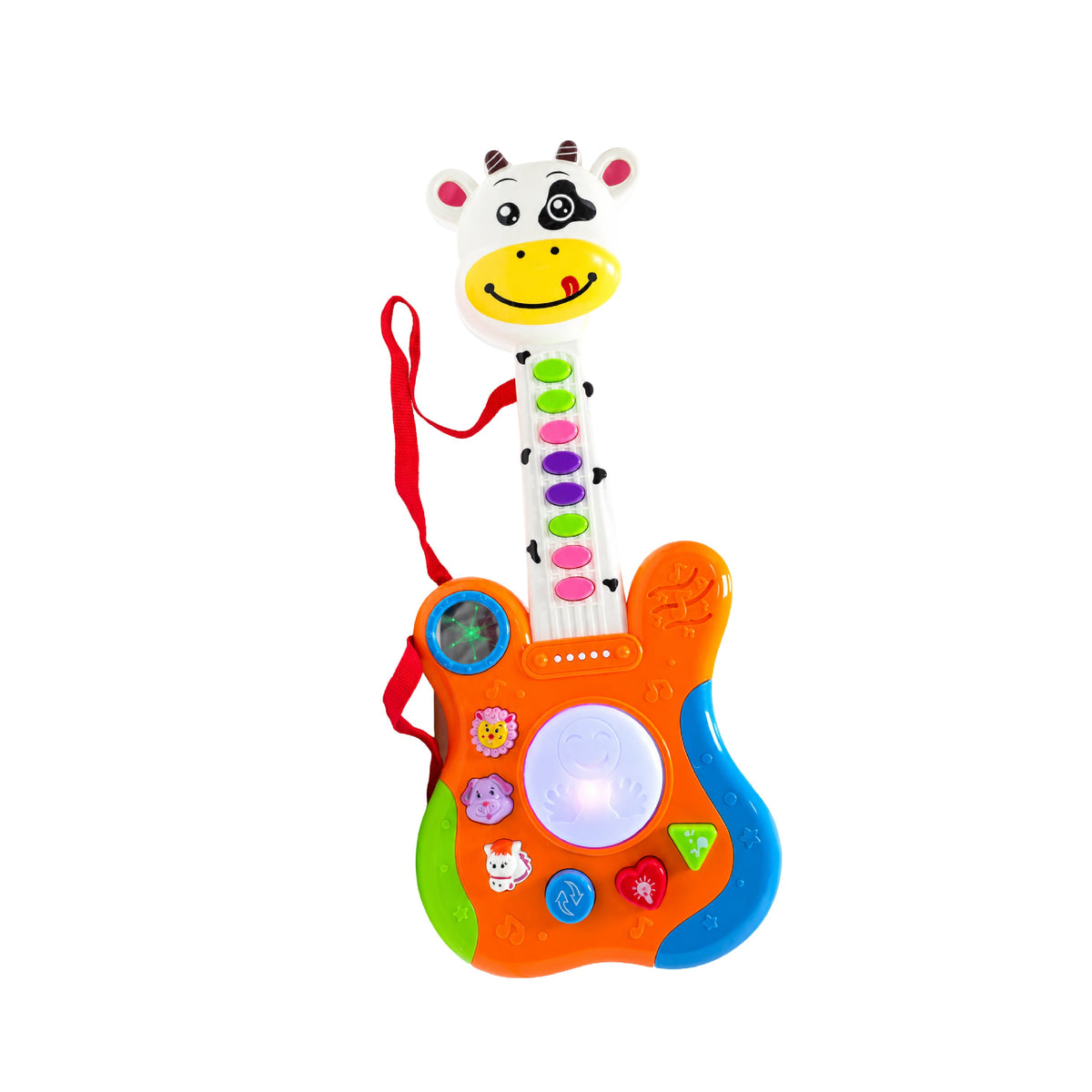 Guitarra Infantil Interactiva León o Vaca con Luces y Sonido