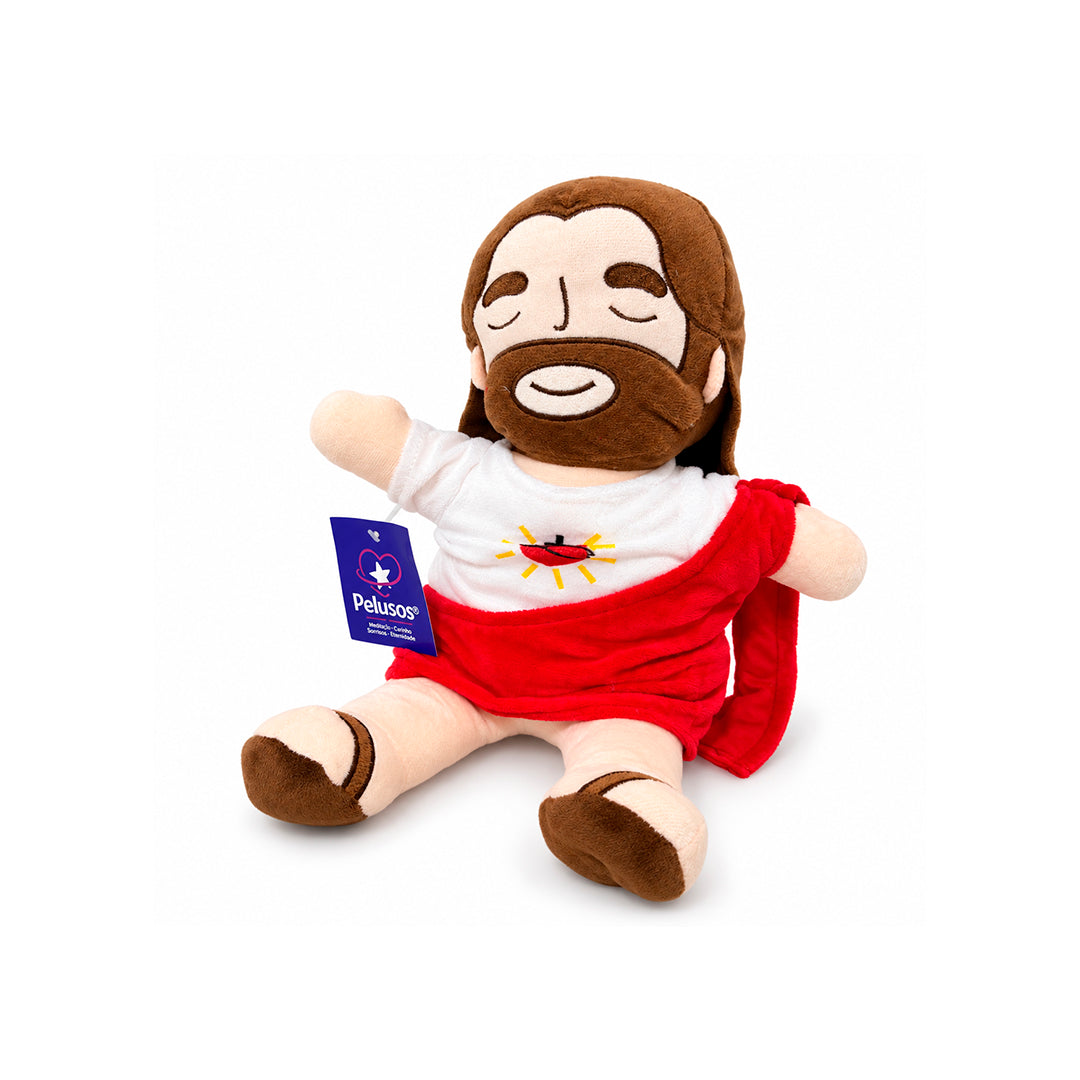 Peluche de Jesús con Respiración, Luz y Sonido 33 CM