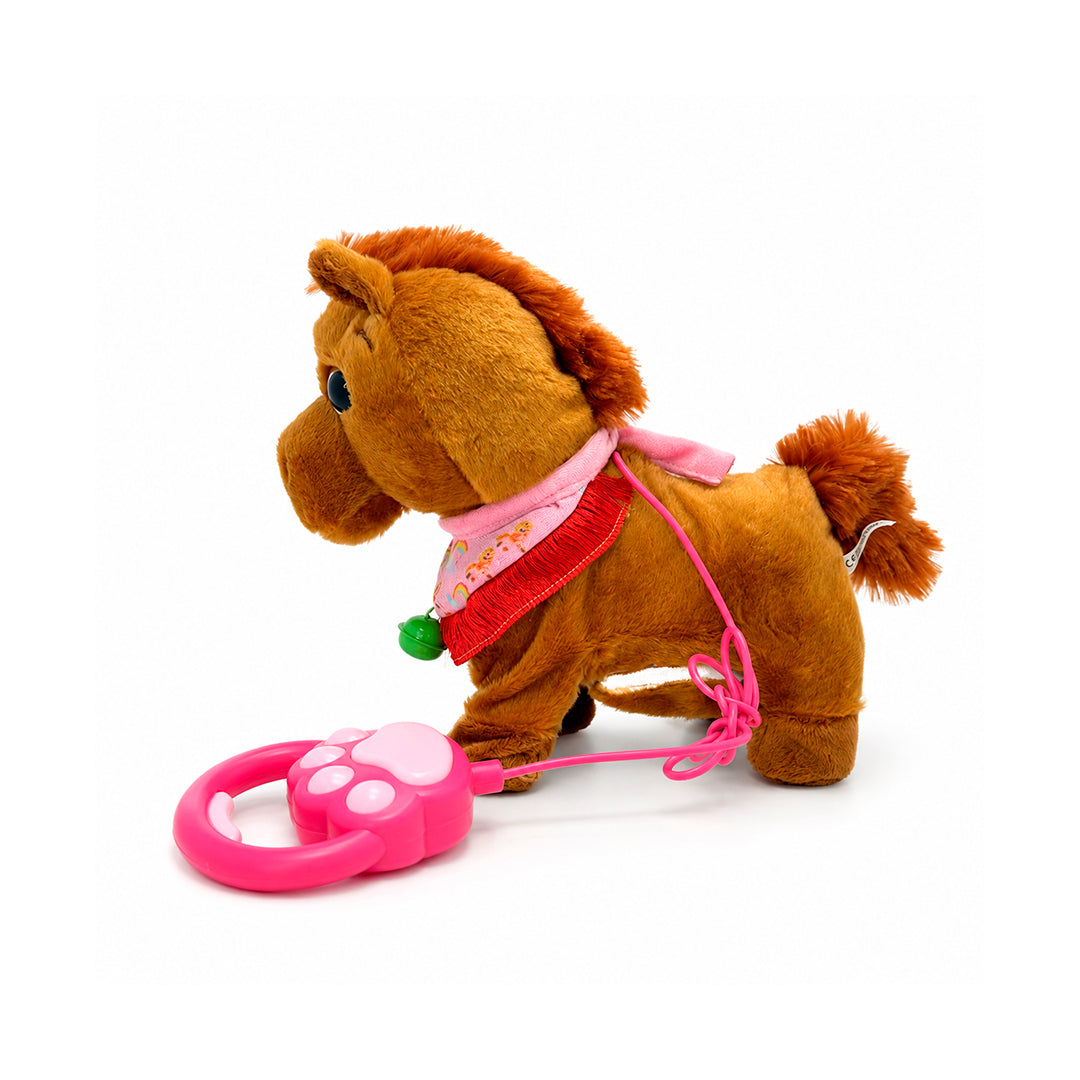 Caballo de Peluche Interactivo Caminador con Correa 22 cm