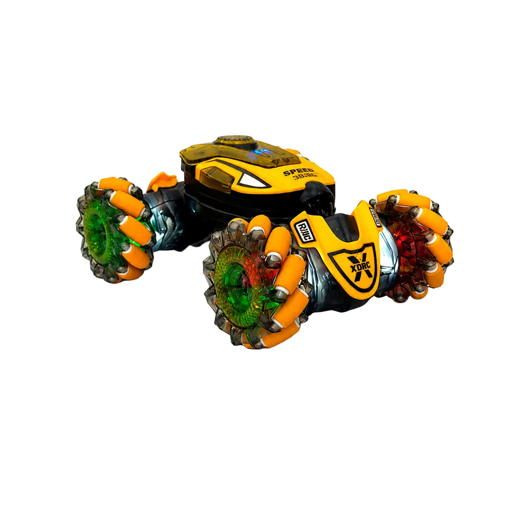 Carro Super Racing Control Remoto, Manilla y  Giros 360° con Luces y Sonido