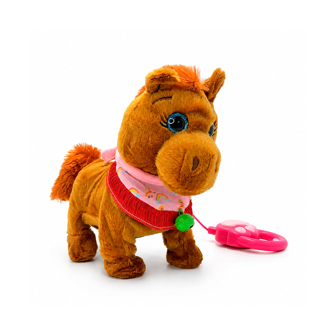 Caballo de Peluche Interactivo Caminador con Correa 22 cm