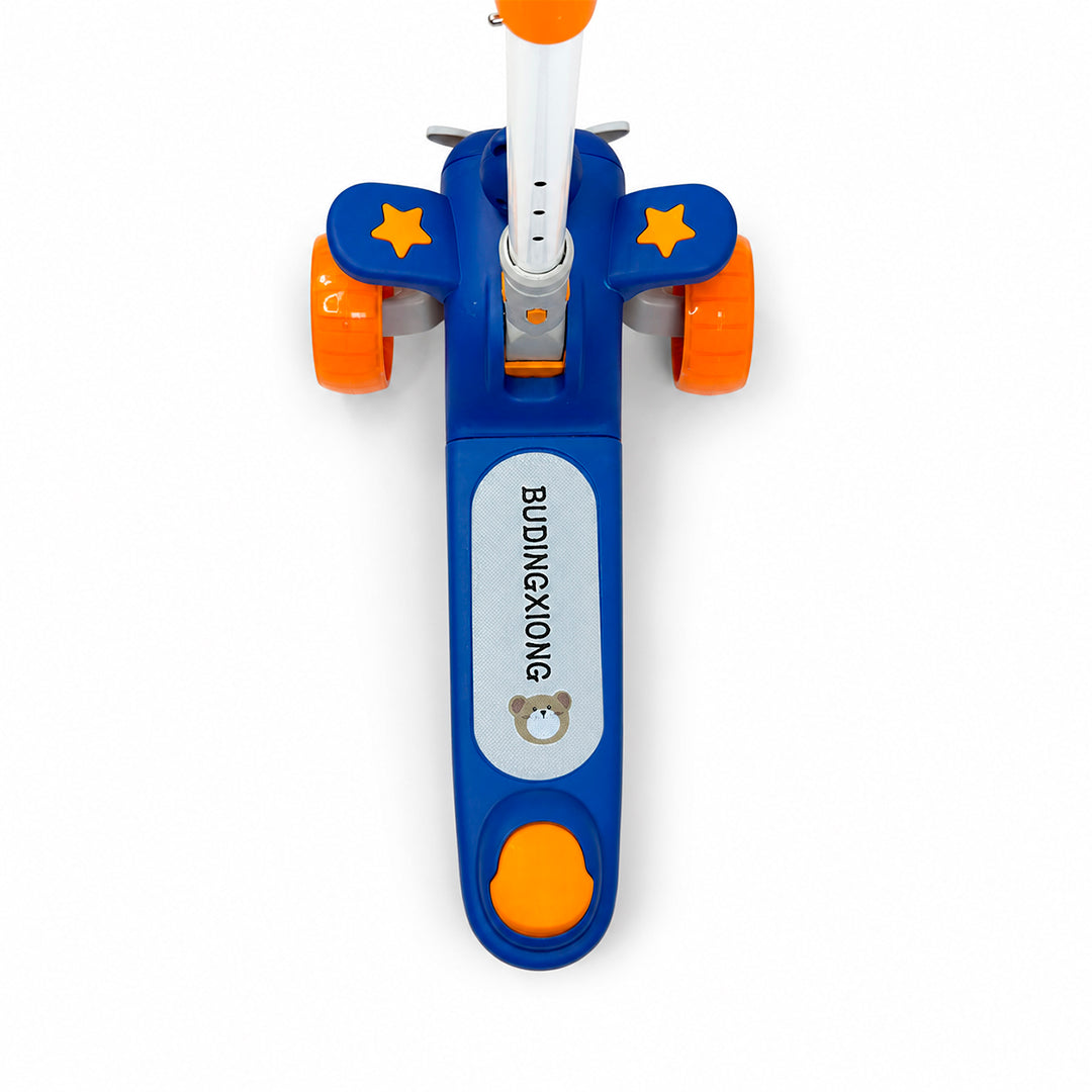 Patineta Infantil Oso BX-688 con Luces, Sonido y Manubrio Ajustable