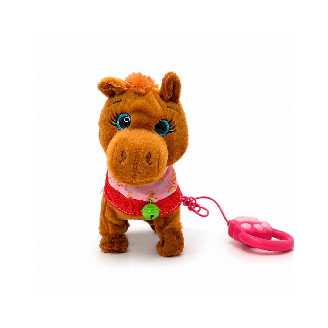 Caballo de Peluche Interactivo Caminador con Correa 22 cm