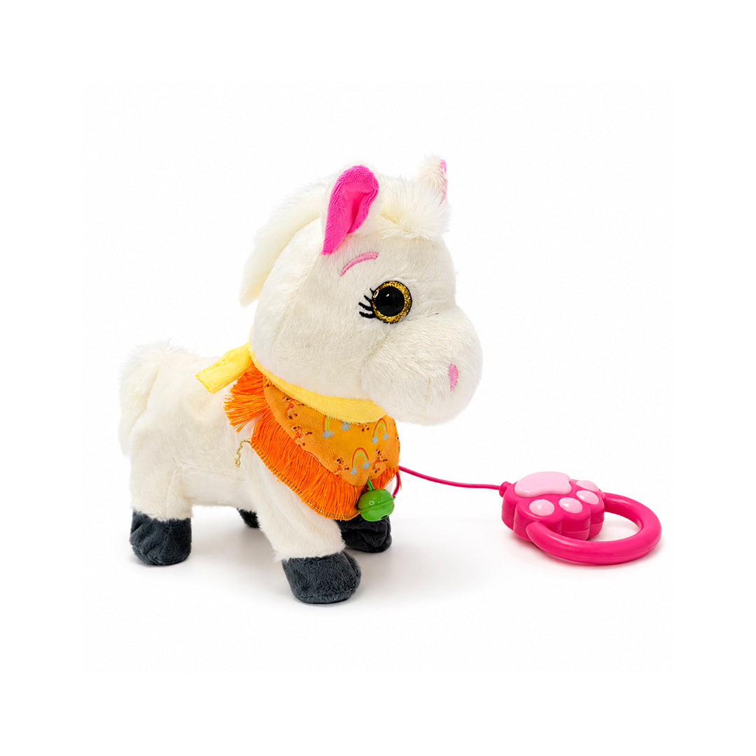 Caballo de Peluche Interactivo Caminador con Correa 22 cm