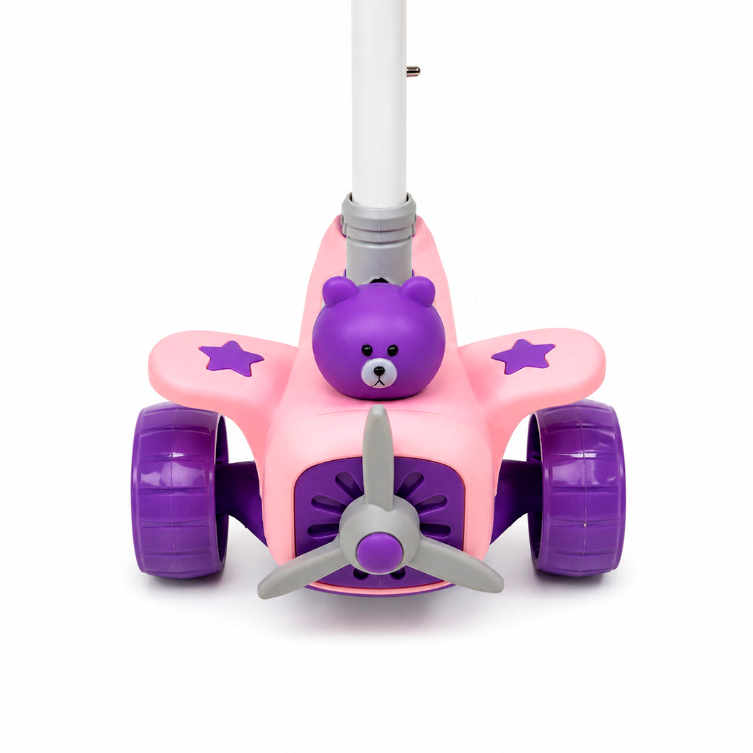 Patineta Infantil Oso BX-688 con Luces, Sonido y Manubrio Ajustable
