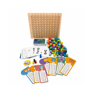 Juego de Tablas de Multiplicar 3 en 1 de Madera Montessori