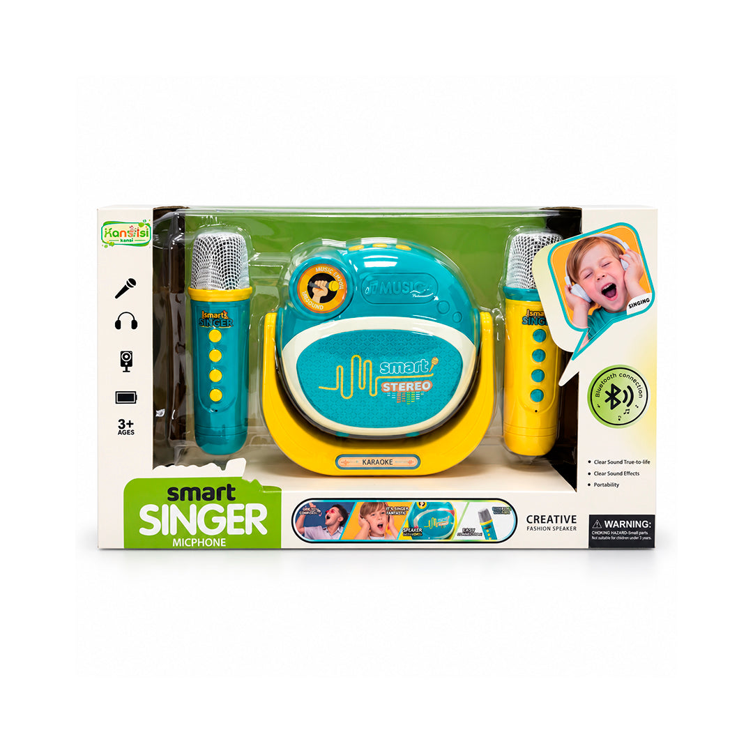 Karaoke Infantil Smart Singer con 2 Micrófonos Bluetooth