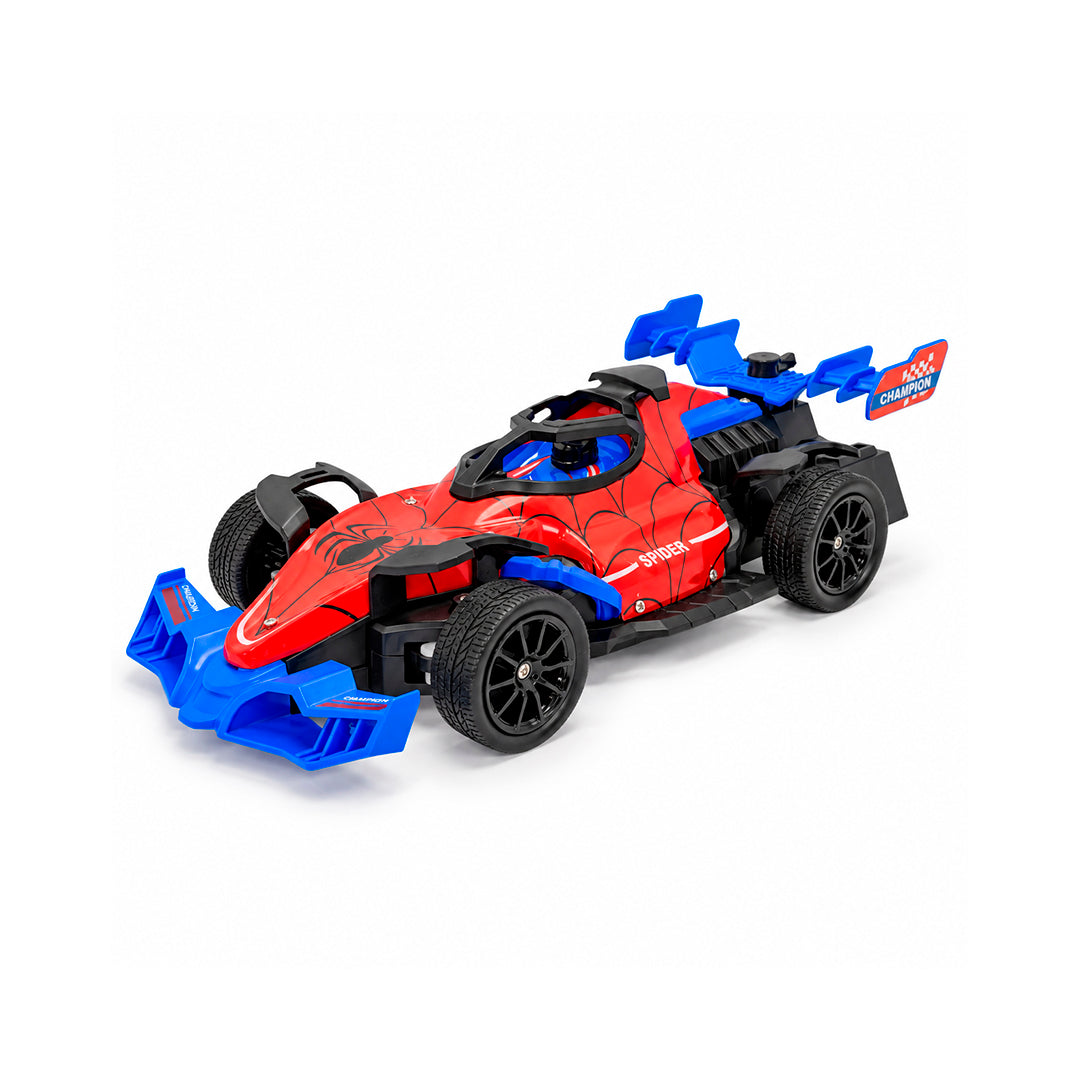 Carro Spiderman Fórmula 1  Luces y Humo a Control Remoto