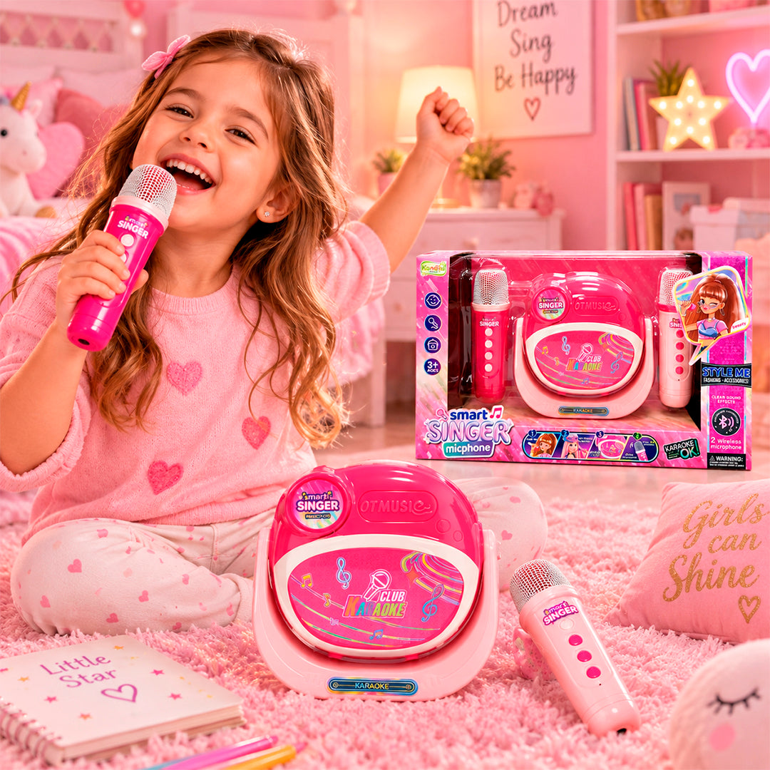 Karaoke Infantil Smart Singer con 2 Micrófonos Bluetooth
