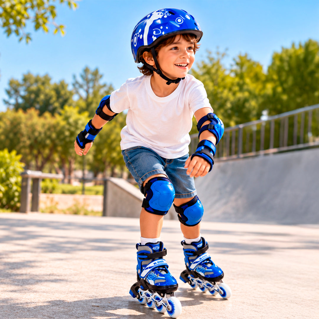 Patines Infantil 29-33 con Casco y Protecciones