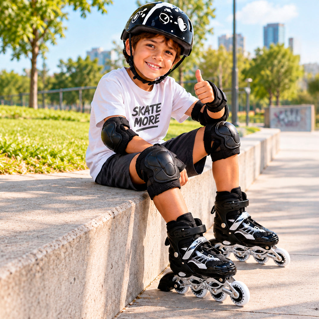 Patines Infantil 29-33 con Casco y Protecciones