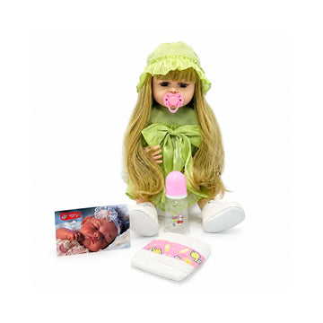 Emma Muñeca Bebé Realista Silicona 55 cm Rubia