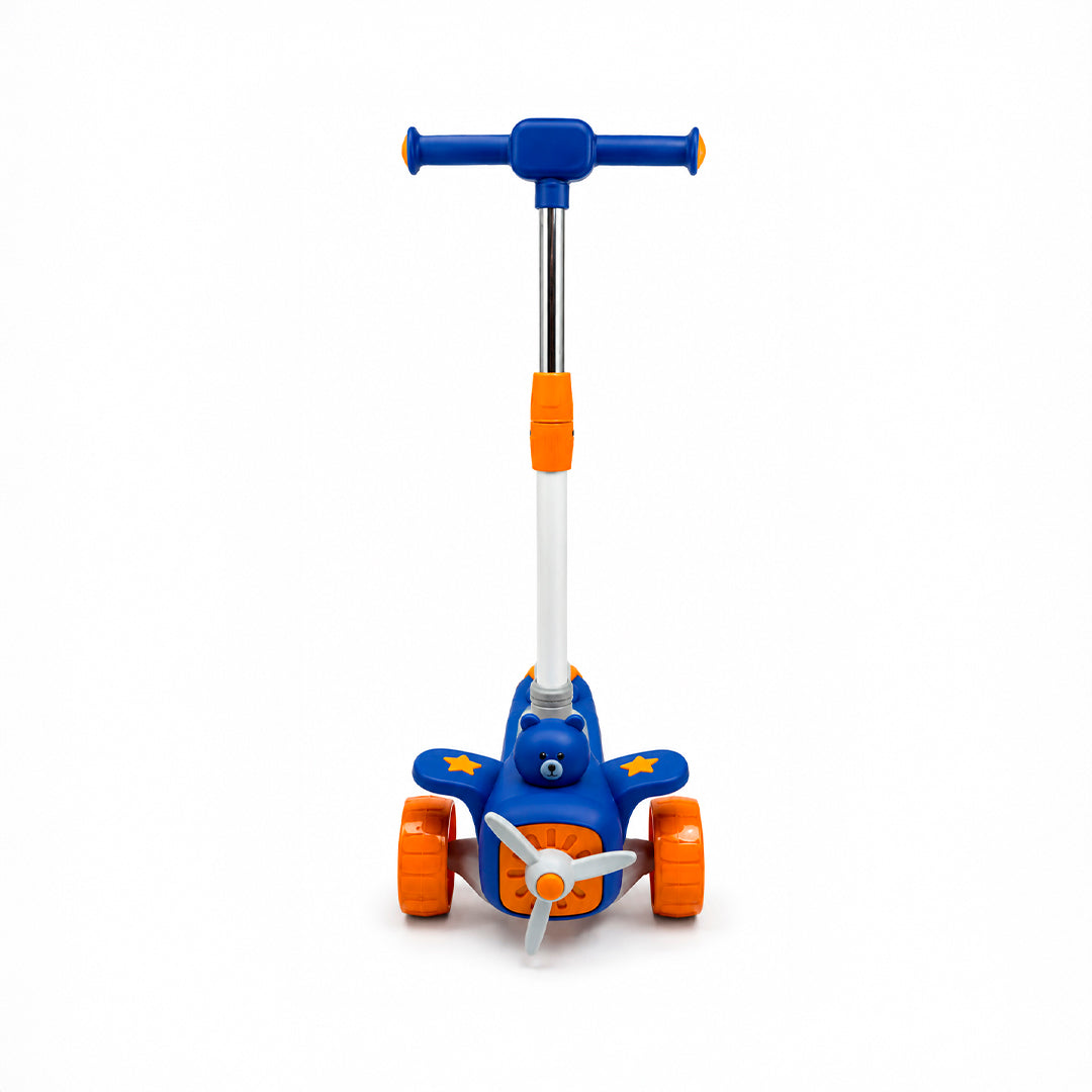 Patineta Infantil Oso BX-688 con Luces, Sonido y Manubrio Ajustable