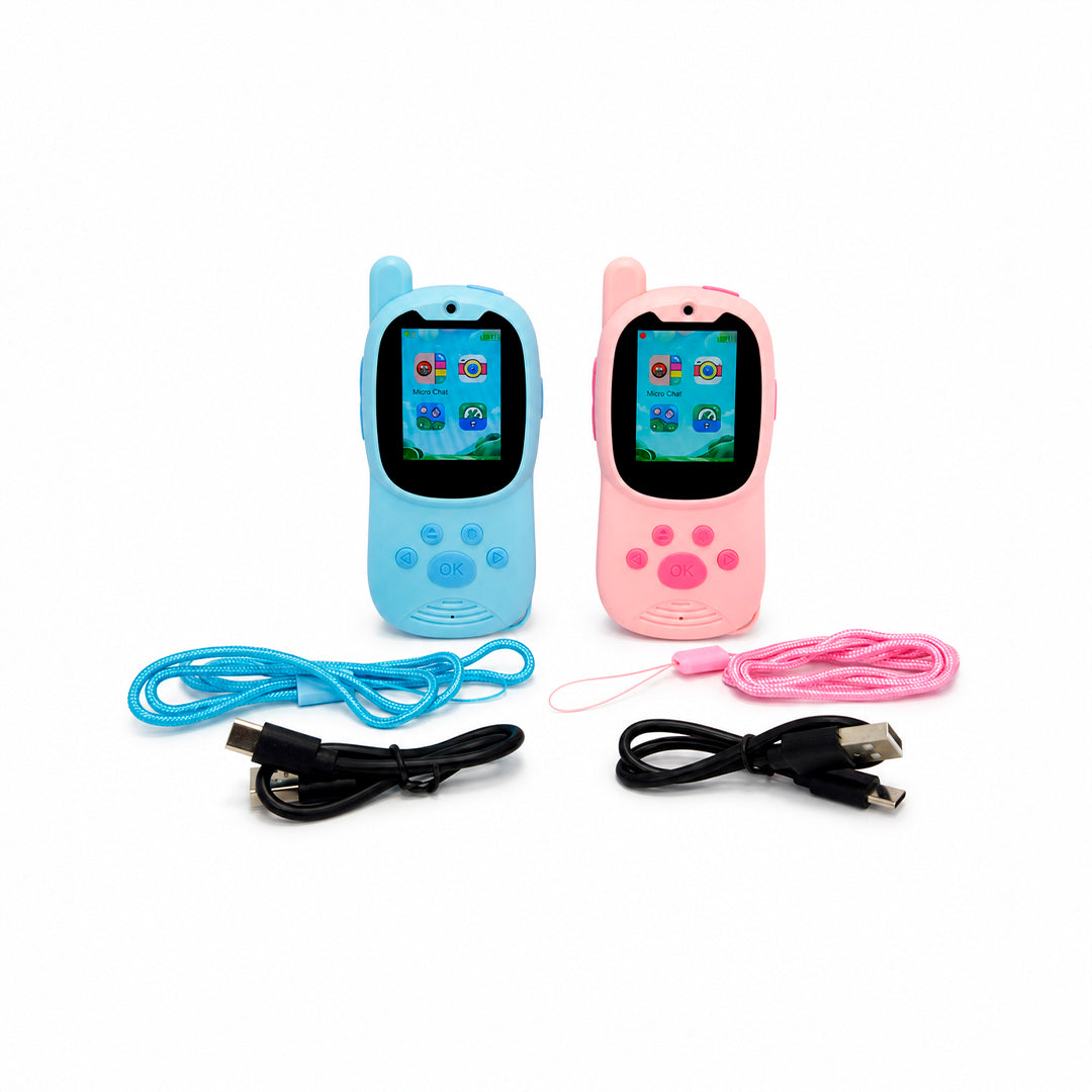 Walkie Talkie Videollamadas Recargable con Cámara y Mensajes de Voz