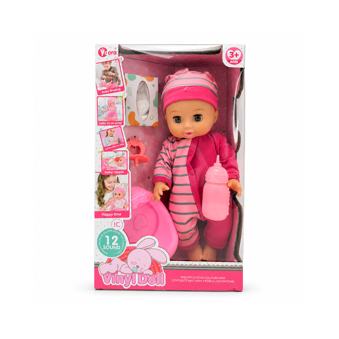 Bebé con Sonido y Accesorios  VinylDoll 30 cm