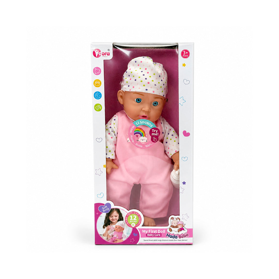 Muñeco Bebé My First Doll Baby Care 30 cm con Sonidos