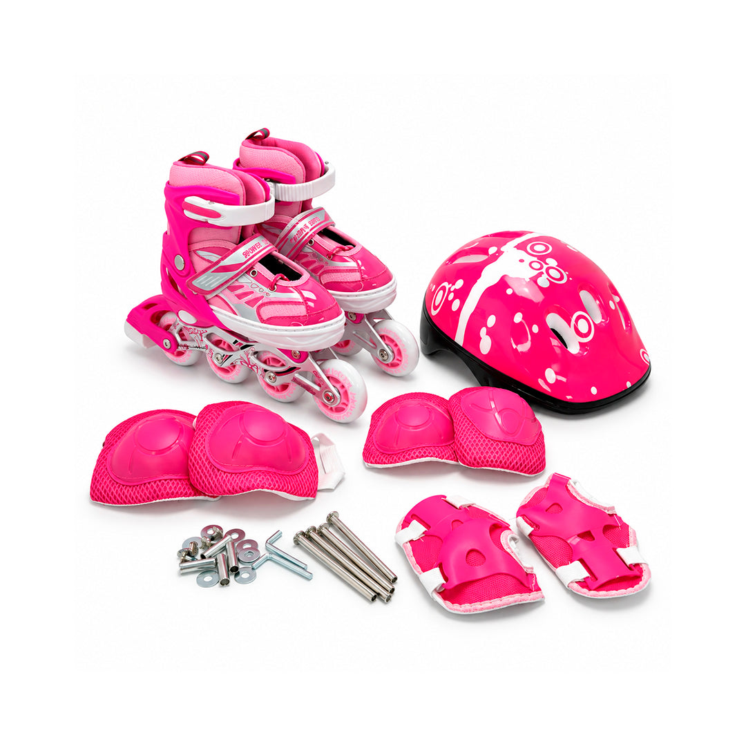 Patines Infantil 34-38 con Casco y Protecciones