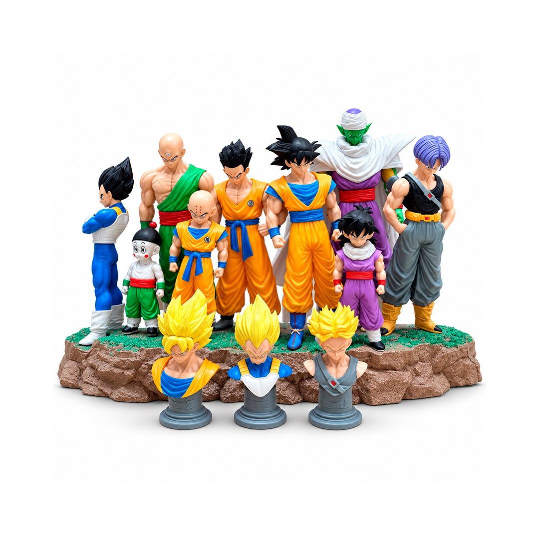 Figuras Guerreros Z Dragon Ball Z Set 9 Figuras con Diorama