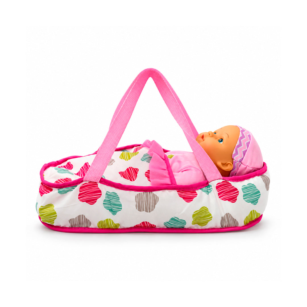 Bebé con Cargador 33 cm con Sonidos y Bolso