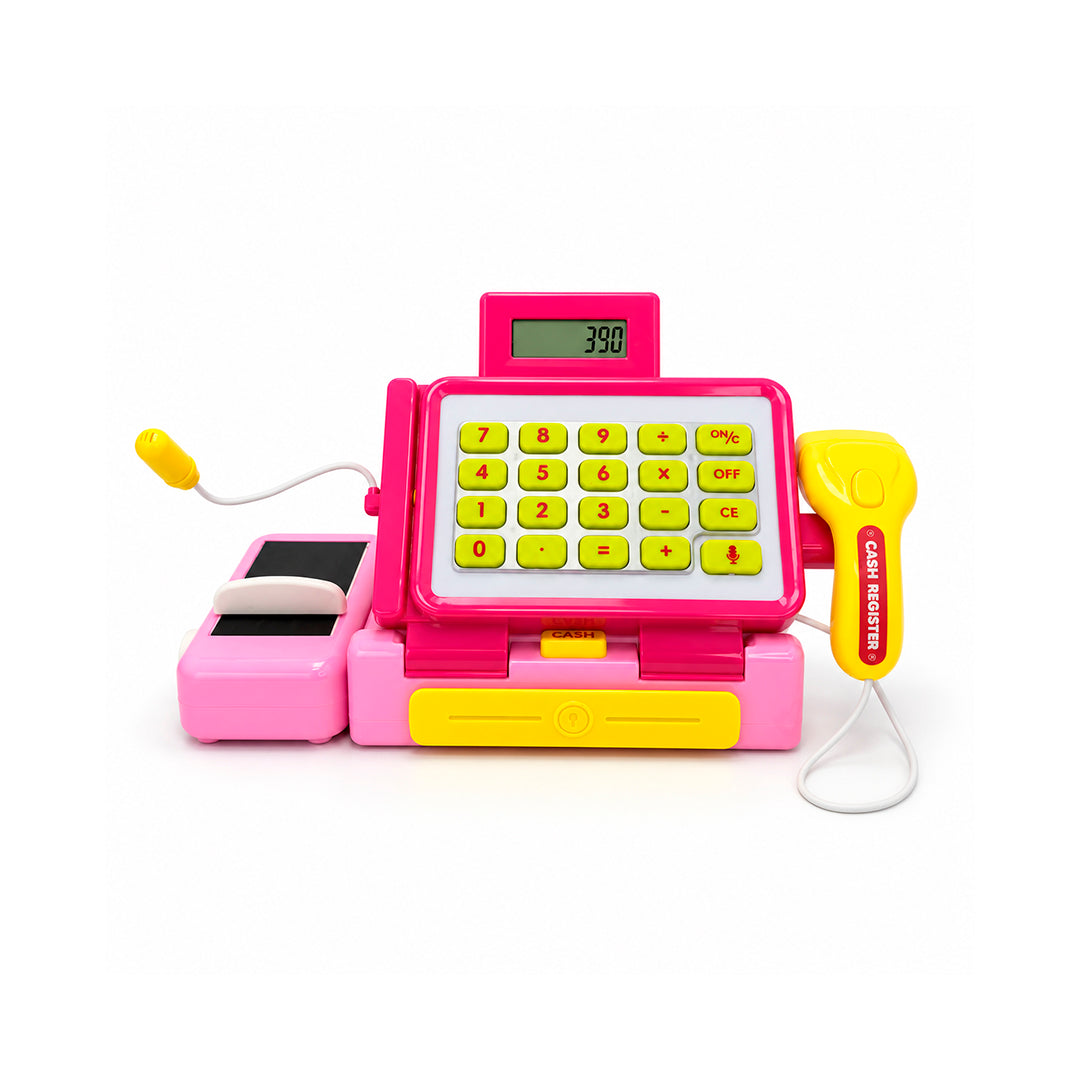 Caja Registradora Infantil con Calculadora, Escáner y 29 Accesorios