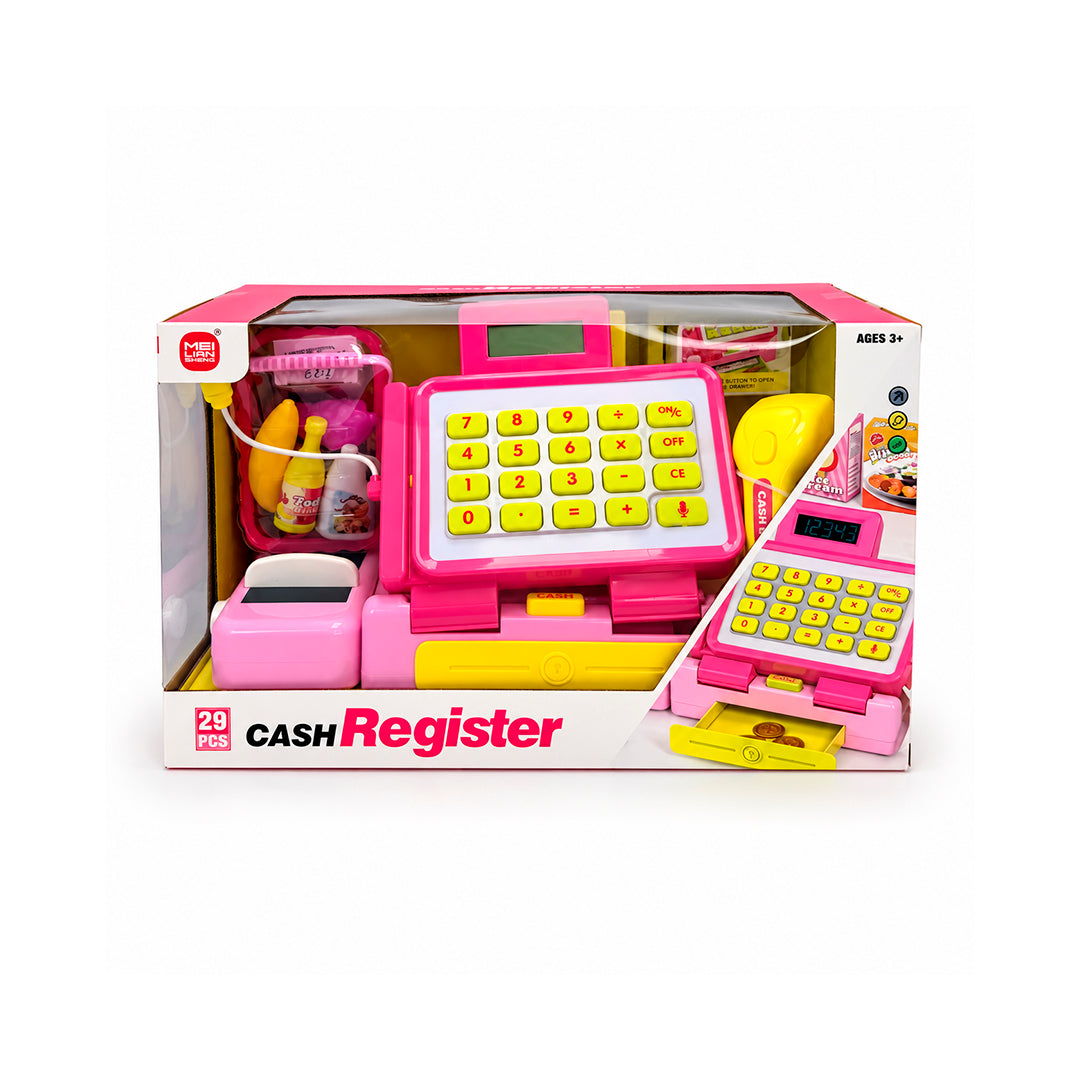Caja Registradora Infantil con Calculadora, Escáner y 29 Accesorios