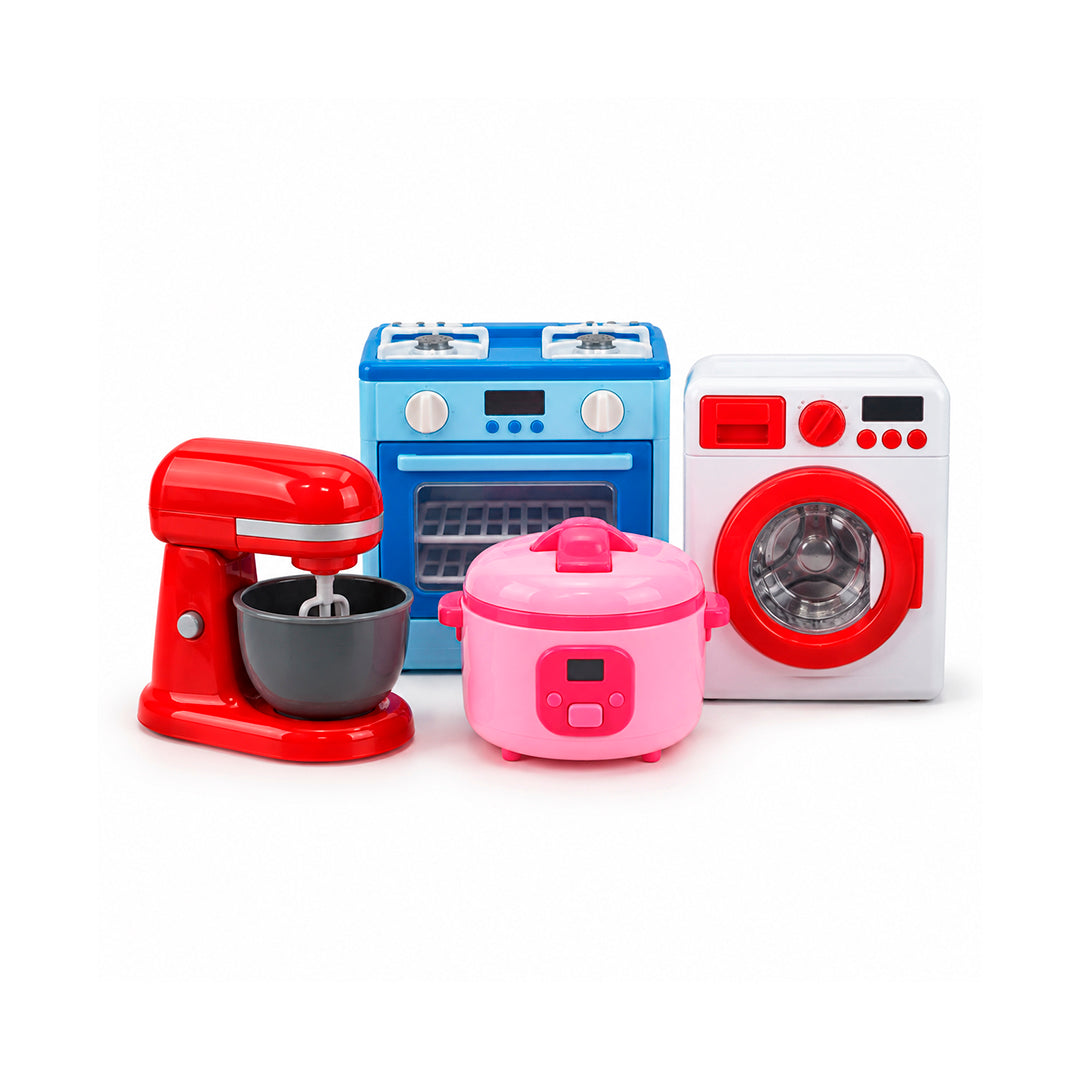 Set de 4 Electrodomésticos de Juguete con Luces y Sonidos