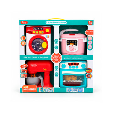 Set de 4 Electrodomésticos de Juguete con Luces y Sonidos