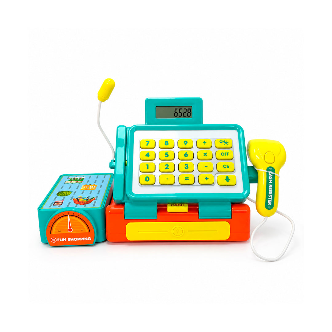 Caja Registradora Infantil con Calculadora, Escáner y 29 Accesorios