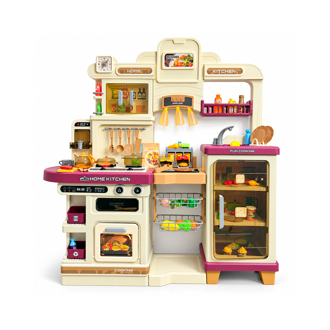 Mega Cocina Infantil 93 Pcs con Parrilla, Luces y Sonidos