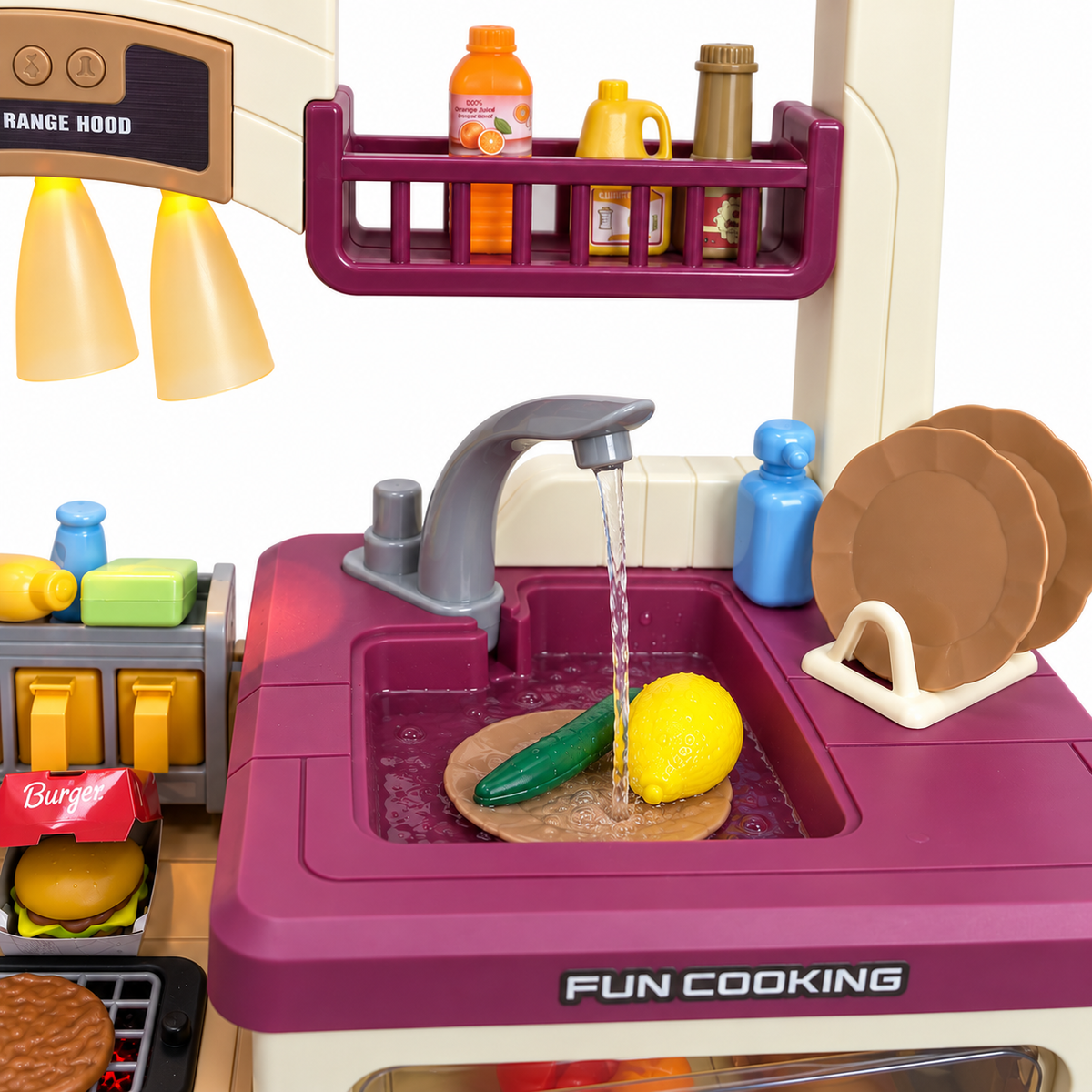 Mega Cocina Infantil 93 Pcs con Parrilla, Luces y Sonidos