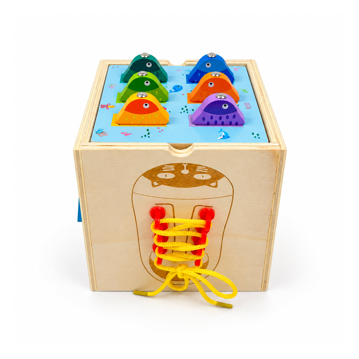 Cubo Montessori de Actividades 8 en 1 de Madera - Didáctico